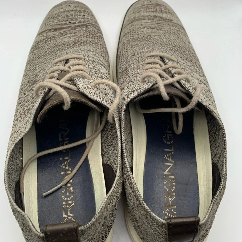 Cole Haan Grand Os Mens Gray Knit Lace Up‎ Shoes Size 10M C29903